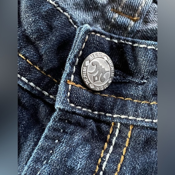 MEK denim JEANS -boot cut lightly faded/distressed size27/34 - Picture 5 of 13